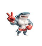 ボクシングサメのユニーク瞬間（個別スタンプ：20）