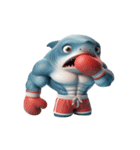 ボクシングサメのユニーク瞬間（個別スタンプ：24）