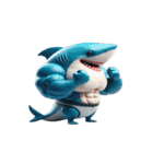 ボクシングサメのユニーク瞬間（個別スタンプ：26）