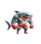 ボクシングサメのユニーク瞬間（個別スタンプ：31）