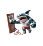 ボクシングサメのユニーク瞬間（個別スタンプ：32）