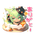 日焼け 猫耳ガール♡食欲 スイーツ（個別スタンプ：7）
