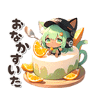 日焼け 猫耳ガール♡食欲 スイーツ（個別スタンプ：19）