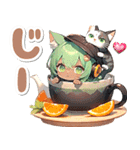 日焼け 猫耳ガール♡食欲 スイーツ（個別スタンプ：29）
