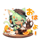 日焼け 猫耳ガール♡食欲 スイーツ（個別スタンプ：30）