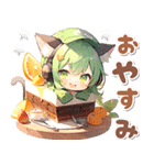 日焼け 猫耳ガール♡食欲 スイーツ（個別スタンプ：31）
