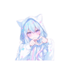 かわいい猫耳フードの女の子たちの日常。①（個別スタンプ：13）