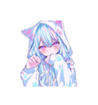 かわいい猫耳フードの女の子たちの日常。①（個別スタンプ：16）