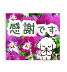 飛び出すトイプードル！大人やさしい野の花（個別スタンプ：23）