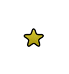 グリッター文字のスタンプ_黄001（個別スタンプ：24）