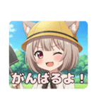 ヘルメットみなみちゃんスタンプ（個別スタンプ：5）