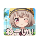 ヘルメットみなみちゃんスタンプ（個別スタンプ：12）