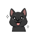 可愛くて元気な黒い子犬（個別スタンプ：10）