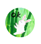 礼儀正しいウサギ_会社／仕事用_中国語（個別スタンプ：17）