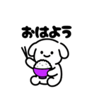 表情を変えない犬？（紫）（個別スタンプ：1）