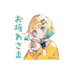 使いやすい女の子の秋スタンプ（個別スタンプ：35）