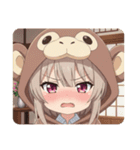 おさるに変身みなみちゃんスタンプ（個別スタンプ：18）