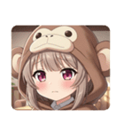 おさるに変身みなみちゃんスタンプ（個別スタンプ：20）