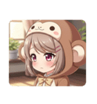 おさるに変身みなみちゃんスタンプ（個別スタンプ：22）