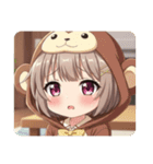おさるに変身みなみちゃんスタンプ（個別スタンプ：23）