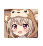 おさるに変身みなみちゃんスタンプ（個別スタンプ：24）