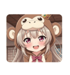 おさるに変身みなみちゃんスタンプ（個別スタンプ：31）