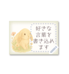 書き込める♥ウサギのハガキ型カード（個別スタンプ：8）