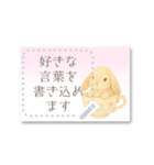 書き込める♥ウサギのハガキ型カード（個別スタンプ：15）