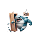 ボクシングサメのクリティカル日常（個別スタンプ：15）