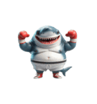 ボクシングサメの崩壊爆笑,（個別スタンプ：1）