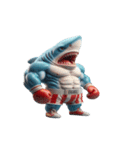 ボクシングサメの崩壊爆笑,（個別スタンプ：3）