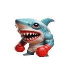 ボクシングサメの崩壊爆笑,（個別スタンプ：4）