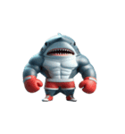 ボクシングサメの崩壊爆笑,（個別スタンプ：5）