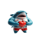 ボクシングサメの崩壊爆笑,（個別スタンプ：12）