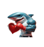 ボクシングサメの崩壊爆笑,（個別スタンプ：17）