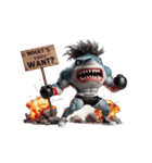 ボクシングサメの崩壊爆笑,（個別スタンプ：24）