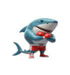 ボクシングサメの崩壊爆笑,（個別スタンプ：26）