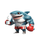 ボクシングサメの崩壊爆笑,（個別スタンプ：31）