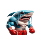 怒り爆発のボクサーサメ,（個別スタンプ：4）