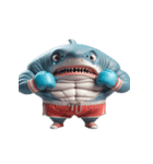 怒り爆発のボクサーサメ,（個別スタンプ：6）