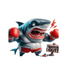 怒り爆発のボクサーサメ,（個別スタンプ：7）