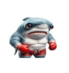 怒り爆発のボクサーサメ,（個別スタンプ：12）