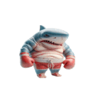 怒り爆発のボクサーサメ,（個別スタンプ：13）