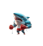 怒り爆発のボクサーサメ,（個別スタンプ：16）