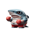 怒り爆発のボクサーサメ,（個別スタンプ：17）