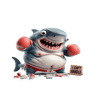 怒り爆発のボクサーサメ,（個別スタンプ：18）