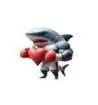 怒り爆発のボクサーサメ,（個別スタンプ：19）