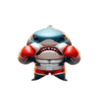 怒り爆発のボクサーサメ,（個別スタンプ：21）