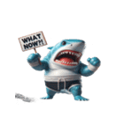 怒り爆発のボクサーサメ,（個別スタンプ：22）