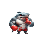 怒り爆発のボクサーサメ,（個別スタンプ：24）